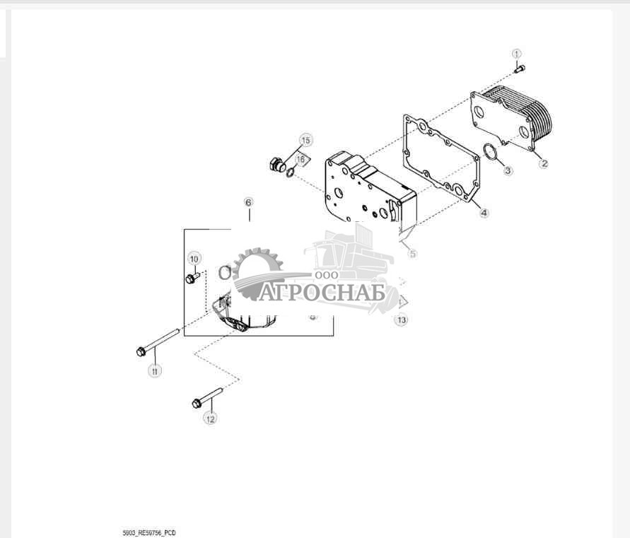 5903 Охладитель моторного масла 